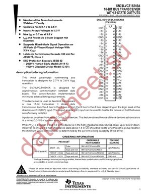 74LVCZ16245ADGVRE4 datasheet  